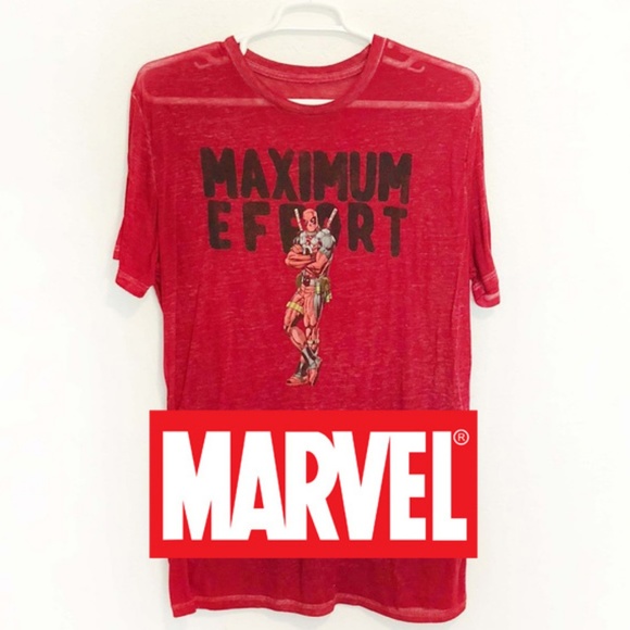 Marvel Other - MARVEL Mens 2X Deadpool Maximum Effort Graphic Tee